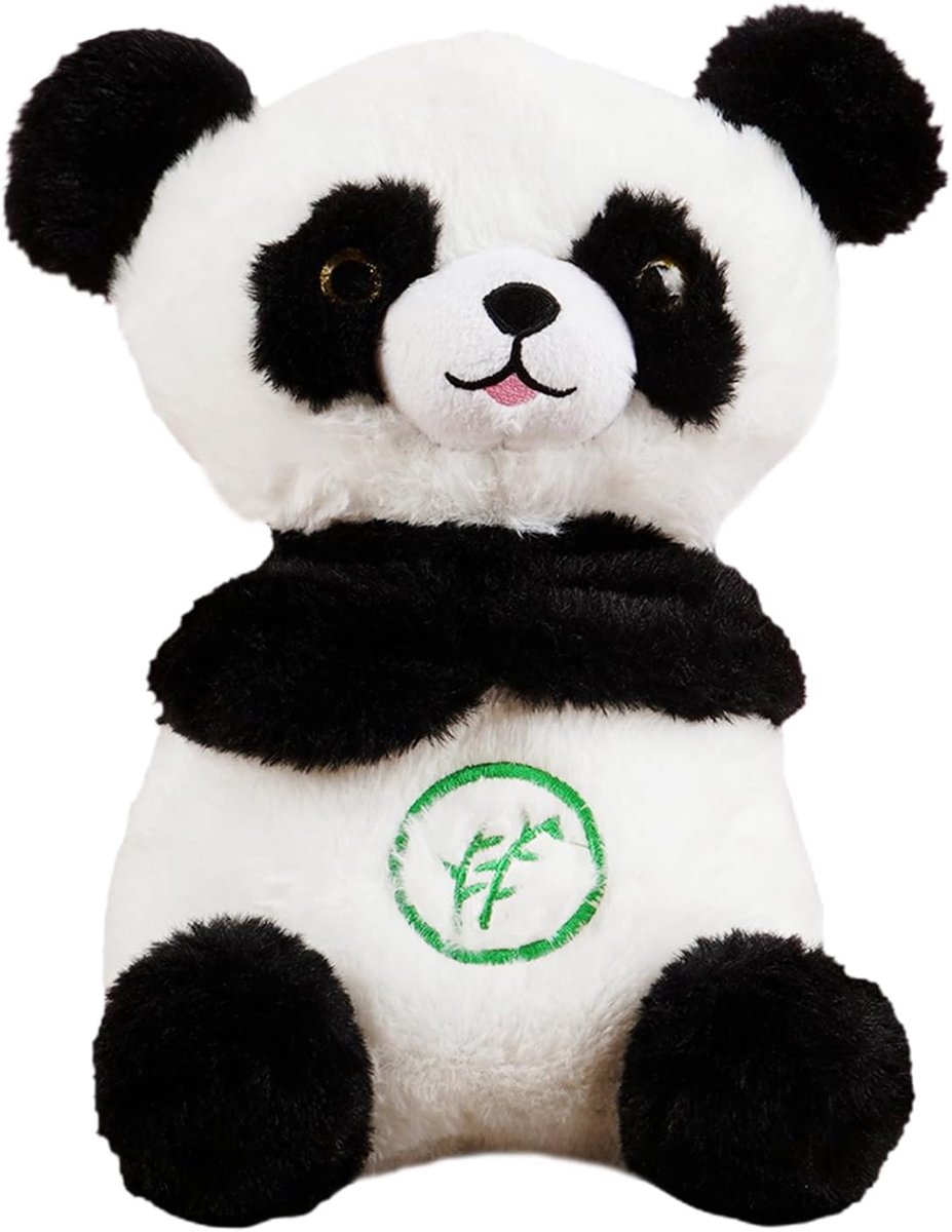Ademende Panda Knuffel - Rustgevende Panda - Slaap Assistent - Met Adem Beweging - 30x17x5 cm - Panda