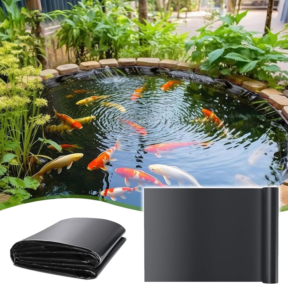 Vijverfolie EPDM - Waterdicht Membraan - Koivijver Aanleggen - UV Bestendig - 2 x 4 meter 