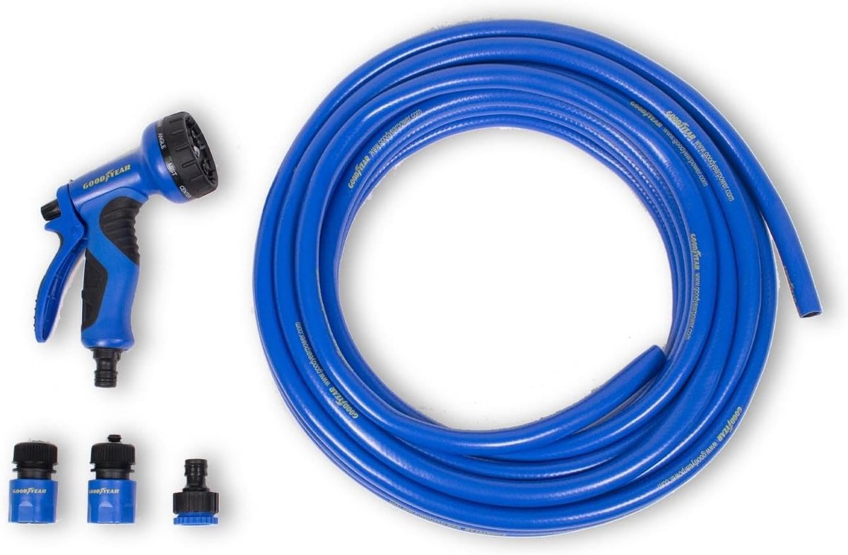 Flexibele Tuinslang - Water Slang - Planten Water Geven - Versterkt Anti Torsie - 25 Meter - Blauw