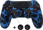 PS4 Controller Skin Siliconen Hoesje inclusief Thumb Grips - Camouflage