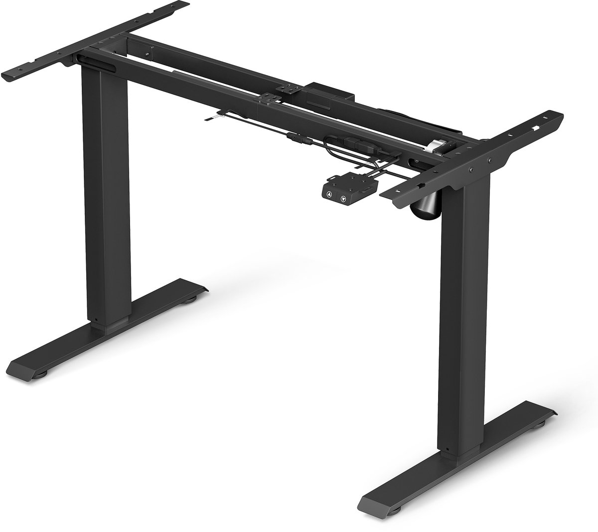 SONGMICS - Zit Sta Bureau Onderstel - Elektrisch - Traploze Hoogteverstelling - Stalen Frame