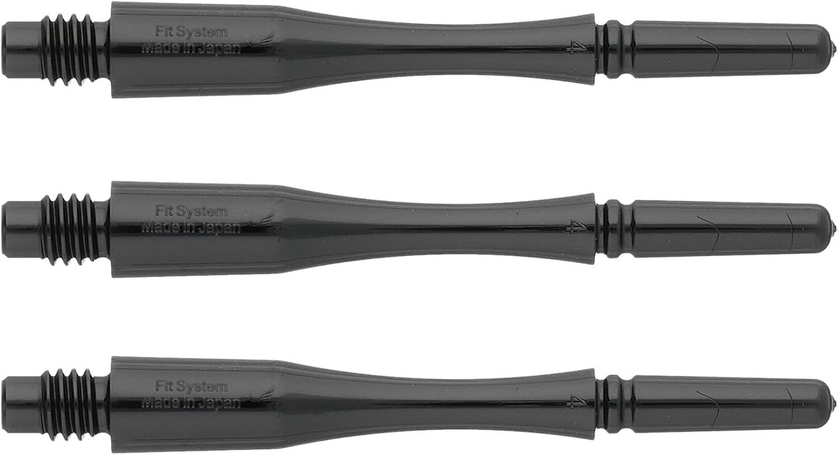 Dart Shafts - Dart Accessoires - Precisie Darten - Hybride Rotatie - 9.6 cm - Zwart