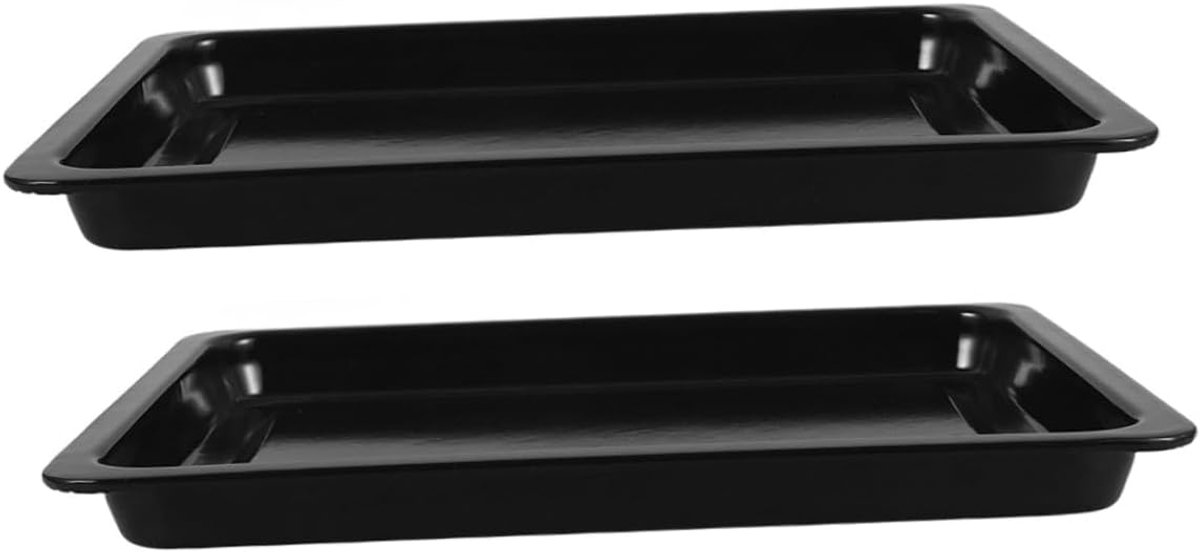 Platte Bakplaten - Keuken Bakplaat - Oven Bakken - Gelijkmatige Warmte - 30.9 x 24 cm - Zwart