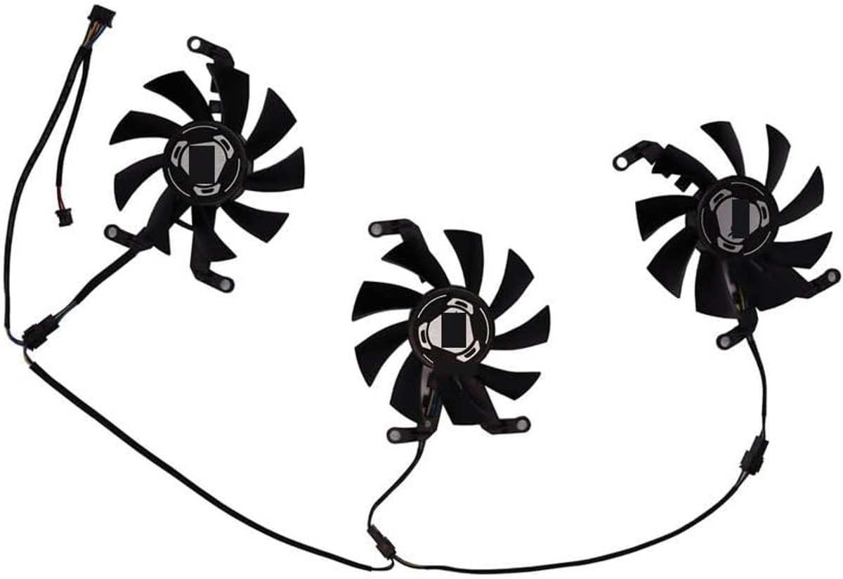 Grafische kaart ventilator - GPU koeler - Koeling verbeteren - 4-pins connector - 75x75x15mm