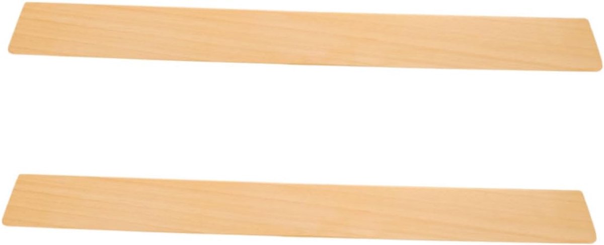 Drempelhulp Set - Toegankelijkheidsoplossing - Verbeter Mobiliteit - Duurzaam Massief Hout - 50 x 5.5 x 1 cm - Lichtbruin