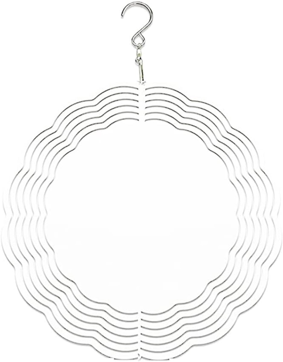 Wind Spinner Blanks - Decoratie Spinner - Tuin Decoratie - Sublimatie Klaar - 25cm Formaat - Wit
