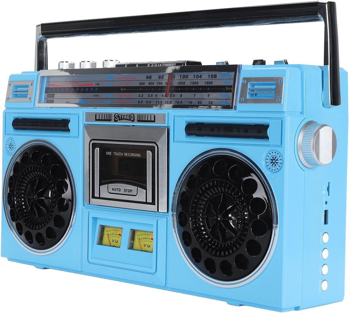 Draagbare Cassette Speler - Boombox Radio Recorder - Muziek Luisteren Opnemen - Brede Radio Banden - 20 Watt Vermogen