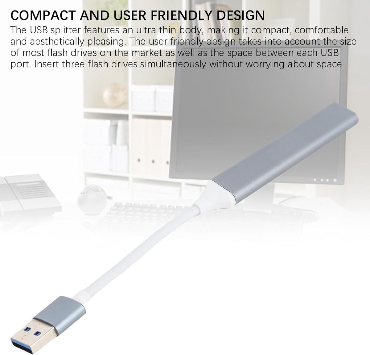 USB 3.0 Hub - Poorten Uitbreider - Snelle Data Transfer - Metalen Behuizing - 3 Poorts - Zwart