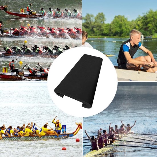 Zitkussen Boot - Watersport Kussen - Kano Kajak - Ademend Drijvend - 32 x 15 cm - Zwart — afbeelding 3