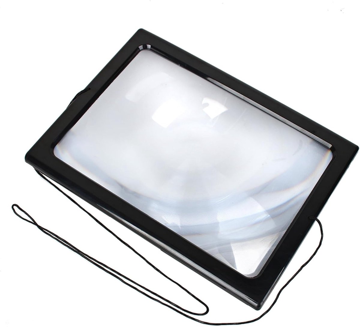 Vergrootglas met LED - Leesloep Pagina - Knutselen Lezen - Handsfree Opvouwbaar - A4 Formaat - Transparant