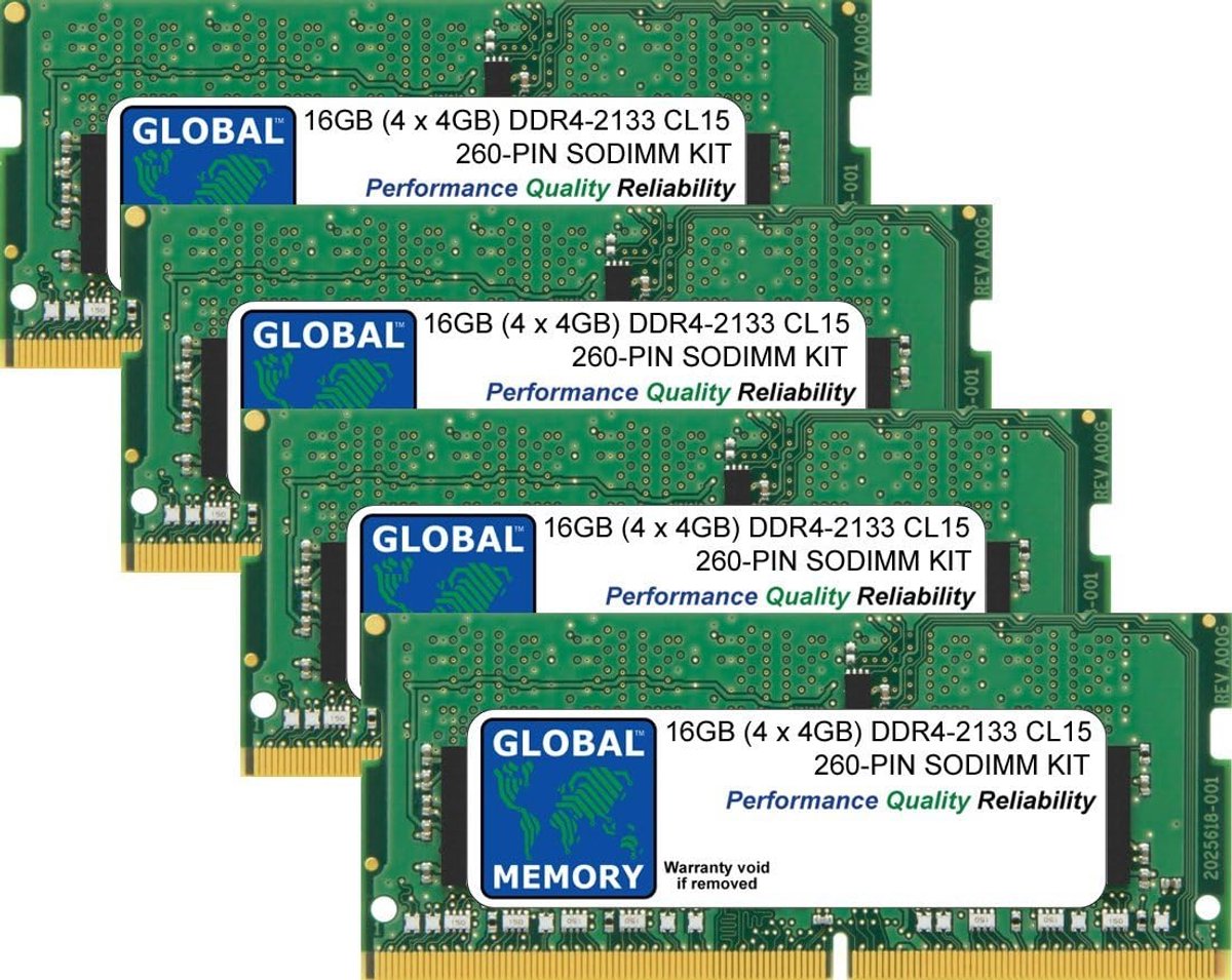 Geheugen RAM Kit - Laptop Geheugen - Snellere Prestaties - High-Performance Overklokken - 16GB 4x4GB
