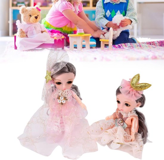 Poppen met Gewrichten - Aankleedpoppen Flexibel - Kinderspel Fantasie - Beweegbare Ledematen - 17cm Hoog - Diverse Stijlen — afbeelding 4