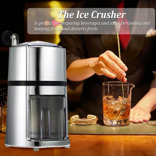 Handmatige IJsbreker - Crushed Ice Maker - Cocktails Maken - Roestvrij Staal - 1.1 Liter — afbeelding 4