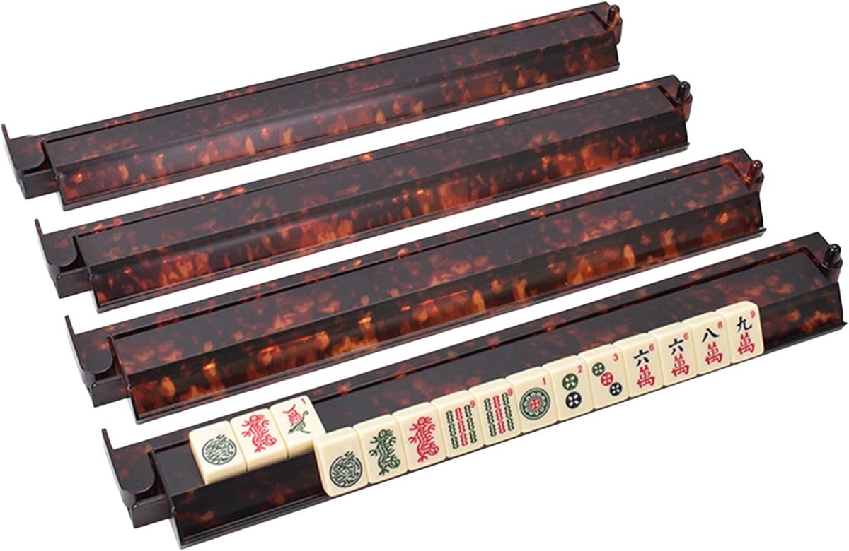 Mahjong Tegelrekken - Spel Accessoires - Soepel Spel - Antislip Stabiliteit - 455 x 148 cm - Zwart