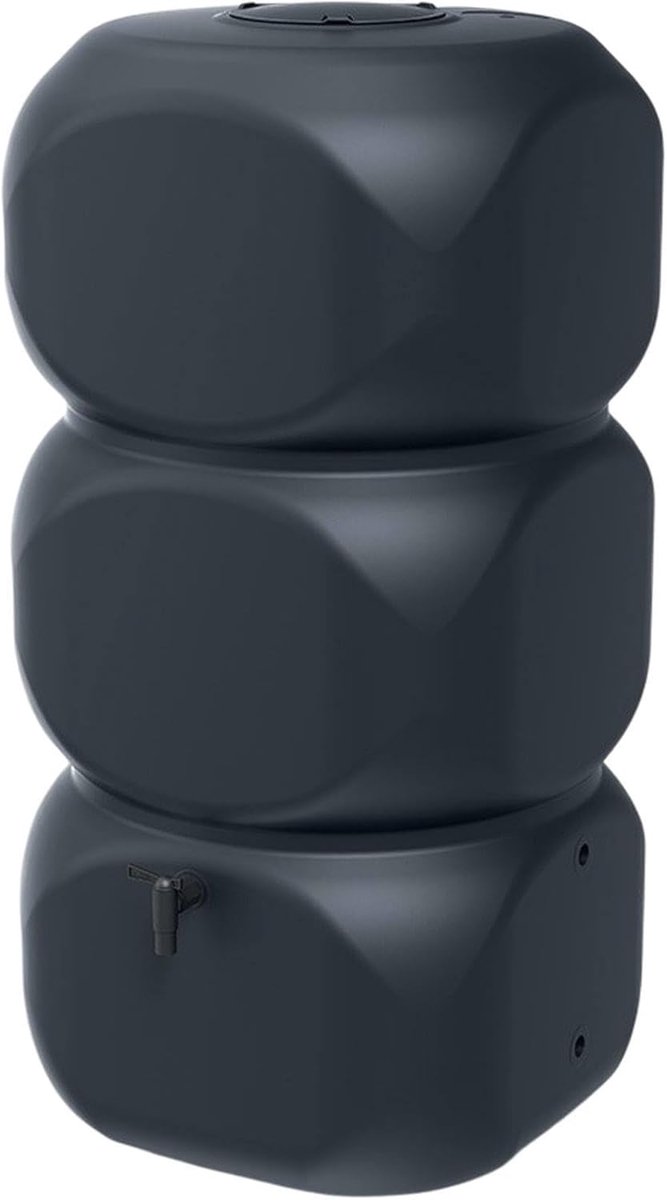 Regenton 320L - Water Opslag Tank - Duurzaam Watergebruik - Modern Design - 58x58x118cm - Antraciet