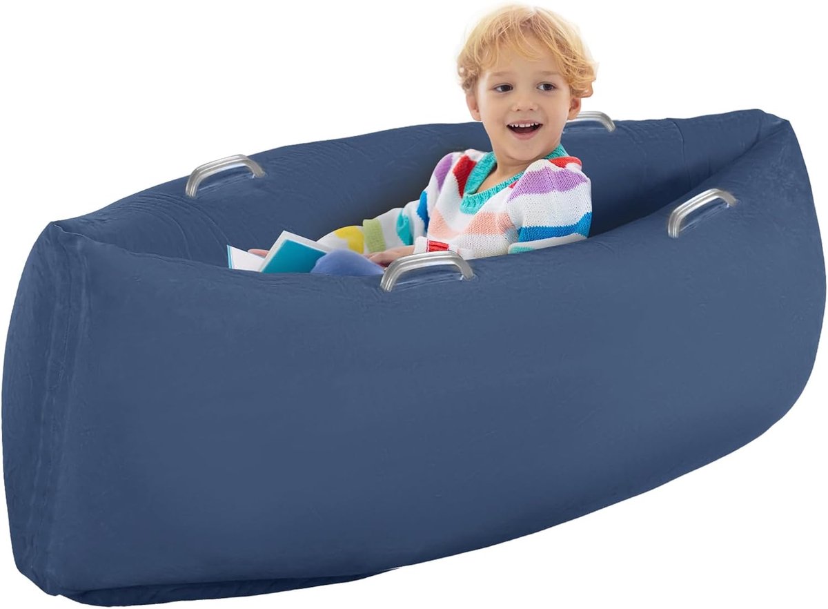 Sensorische Stoel - Opblaasbare Pod - Sensorische Ontlasting - Inclusief Luchtpomp - 60 Inch - Blauw