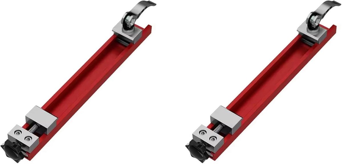 Zaaggeleider Set - Precisie Mal - Houtbewerking Precisie - Verstelbaar Ontwerp - 240 Mm - Zilver