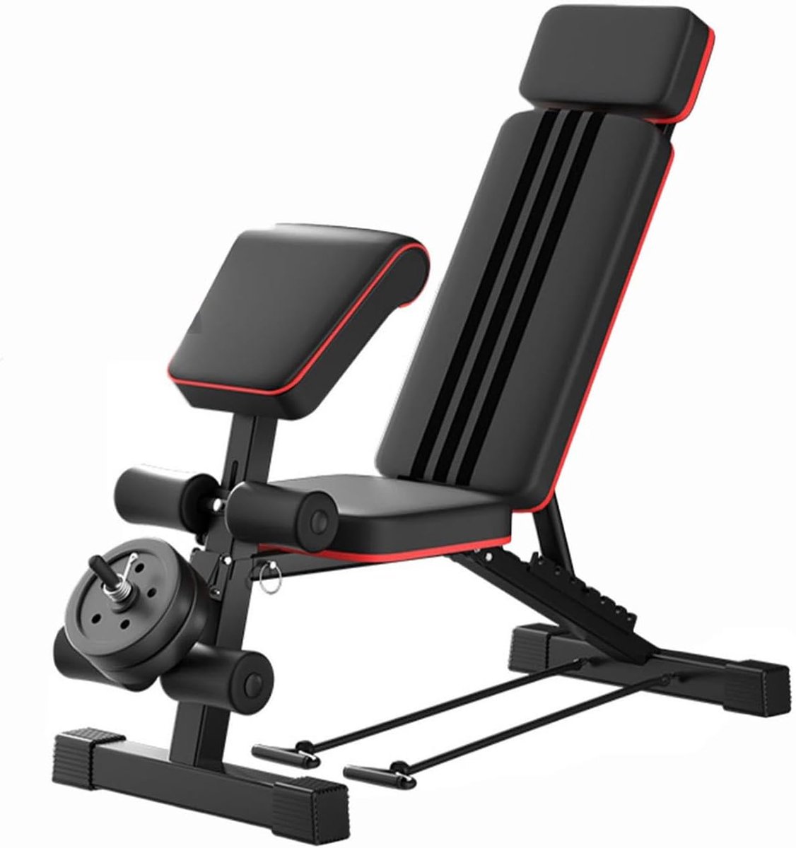 Opvouwbare Halterbank - Fitness Bank - Kracht Training - 13-in-1 Multifunctioneel - 400 Kg Capaciteit - Zwart