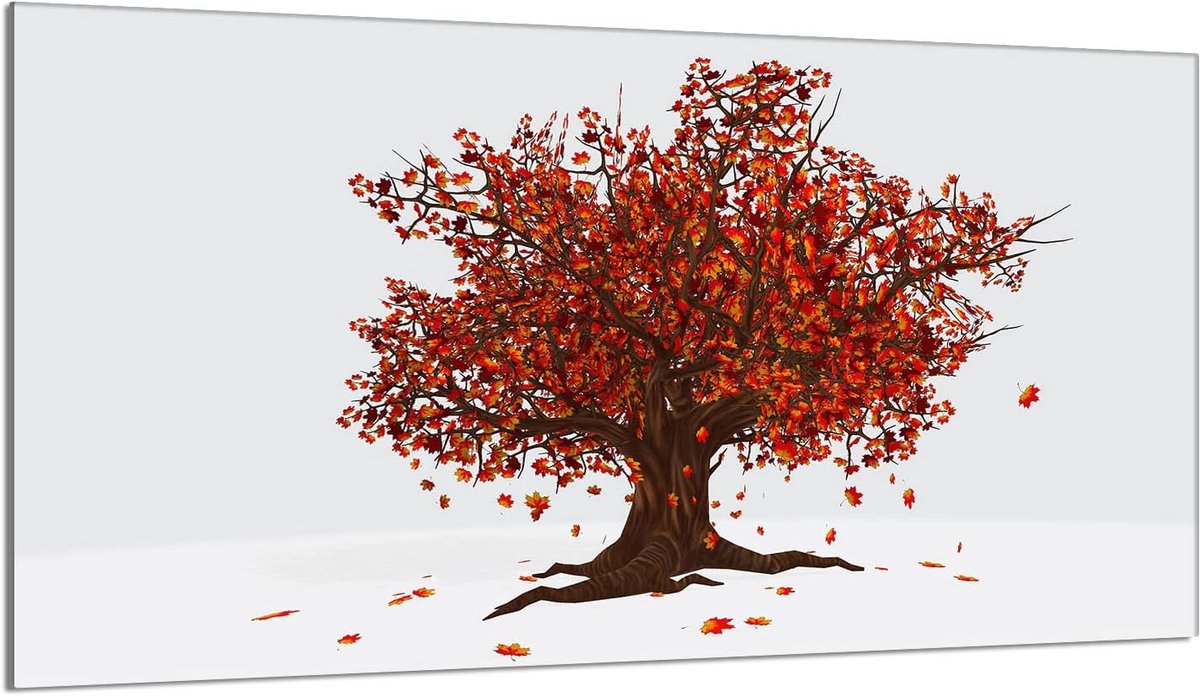 Kookplaat Afdekplaat - Werkblad Beschermer - Keuken Decoratie - Gehard Glas - 90 x 52 cm - Bruin