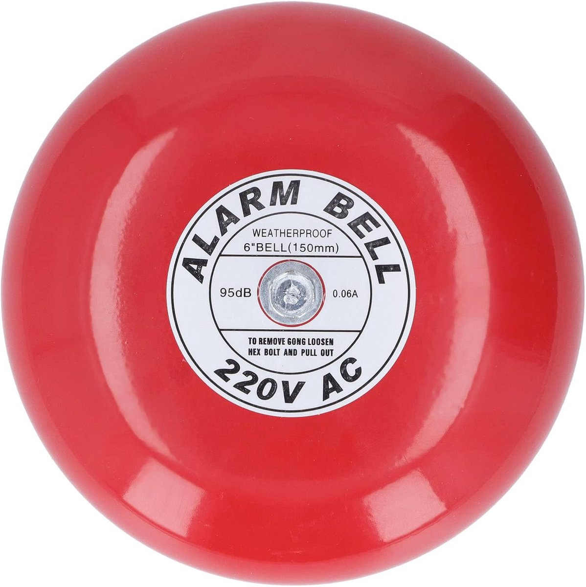 Elektrisch Brandalarm - Melder Bel - Veiligheid Thuis - 95dB Luid Geluid - 18 x 16 x 7 cm - Rood