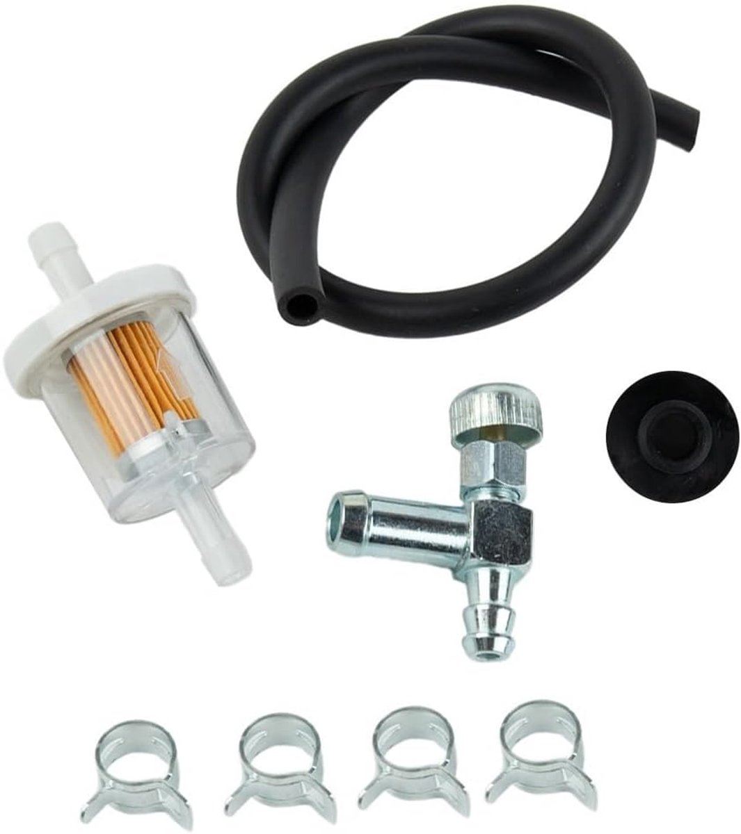Brandstofafsluiter Kit - Generator Onderdelen - Generator Onderhoud - Met Doorvoertule - 10 x 6 x 4 cm - Zilverkleurig