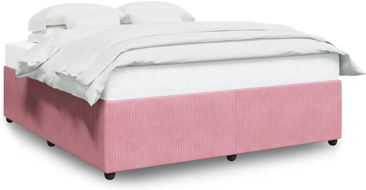 Bedframe Fluweel - Boxbed Frame - Slaapkamer Meubel - Zachte Fluweel Stof - 180x200cm - Ro