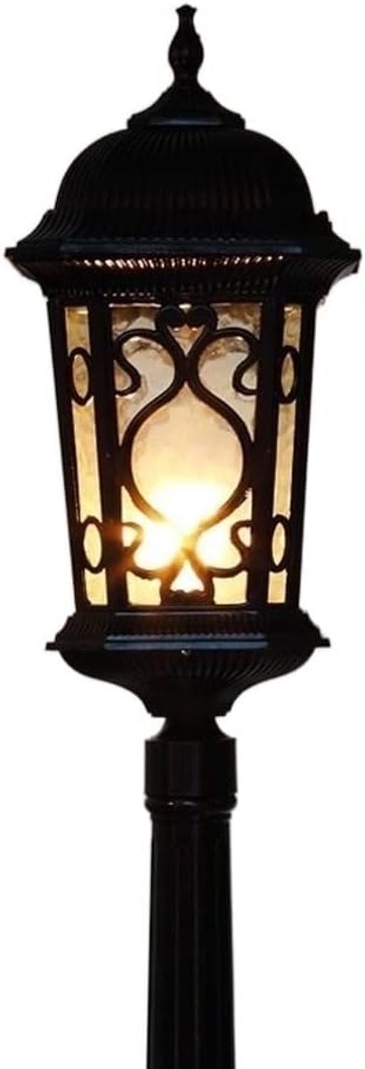 Buitenlantaarn Paal - Tuinlamp Hoge Paal - Landschap Verlichting - Waterdicht IP55 - 210 cm Hoog - Zwart