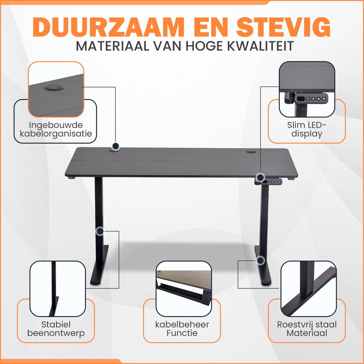LG Zit-Sta Bureau Elektrisch 140x60cm thumbnail 3