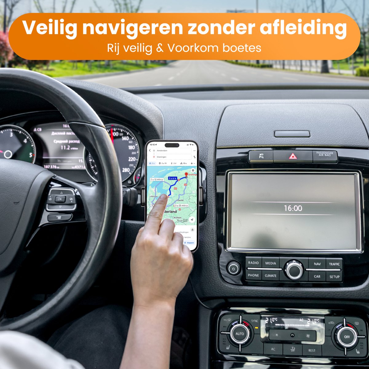 Telefoonhouder Auto Ventilatie - GSM Houder Auto - Telefoonhouders Auto Ventilatierooster - Mobiel Houder Auto - Phone Holder Car - Universeel - Zwart — cadeau in Gadgets - foto 6