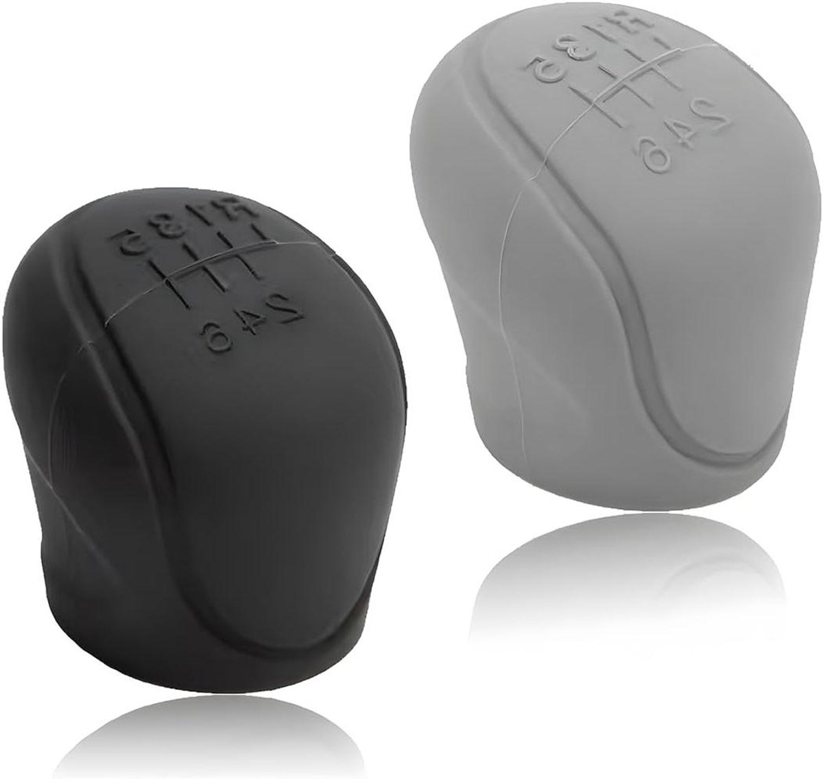 Inovra Plus - 2-delige set auto pookknopafdekking van zachte siliconen voor antislip grip (6 versnellingen)