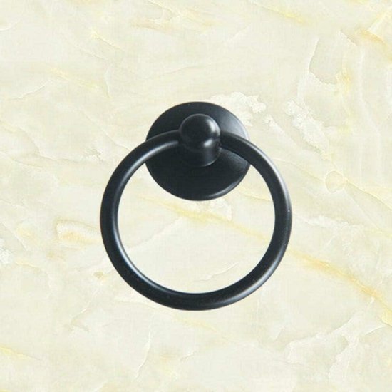 KAILEE 6 stks Retro Lade Ring knoppen Kast Deur Ring Trek Handvat Antieke Lade Handvatten Zwart Vintage Koperen Meubels Handvat met Schroeven voor Keuken Badkamer Deur Lade Kast