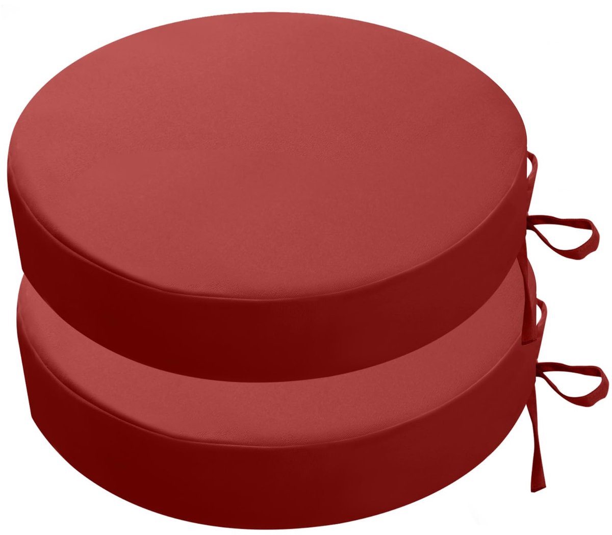 Ibenzoa Comfortabele Waterdichte Ronde Stoelkussens voor Buiten met Luxe Traagschuimvulling rood