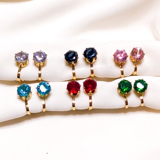 Mix & Mingle - BLACK - Set de 6 - Boucles d'oreilles à clip - boucles d'oreilles clip - boucles d'oreilles sans piercing - boucle d'oreille clip - boucle d'oreille clip - fausse boucle d'oreille