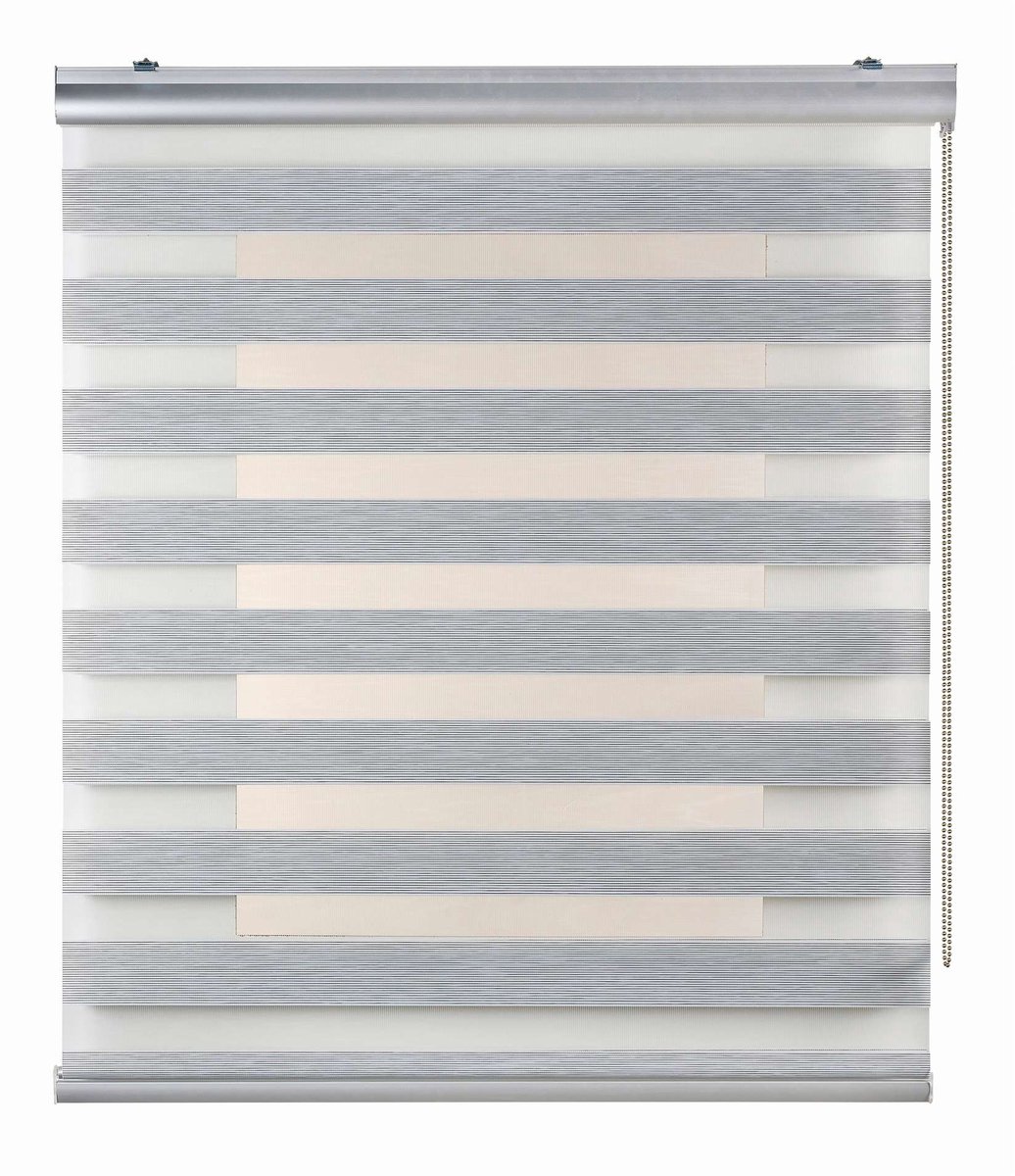 Storesdeco Premium Duo rolgrodijn aluminium afwerking Grijs, 120x250 cm Grey II