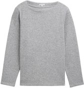 Tom Tailor - Plus Size - Zacht aanvoelend sweatshirt met knoopdetails - Maat 46 - medium silver grey melange