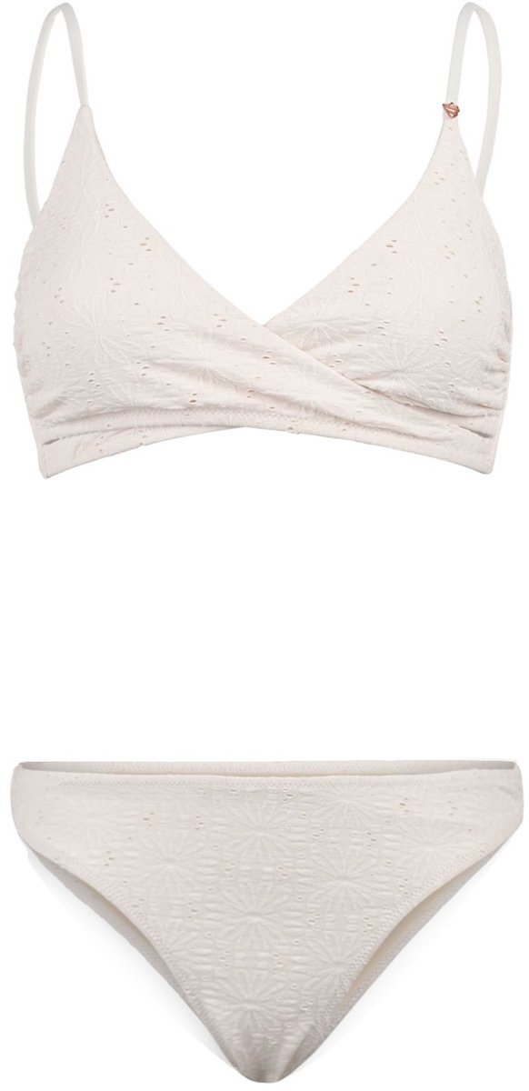 Brunotti Bella-Broiderie Bikini Snow Bralette Bikini Set Dames 40 Wit
