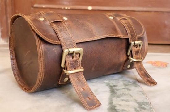 Cuir Marron Sac Scooter Cuir Sac à Dos Moto Vintage Rouge – Cafetwin