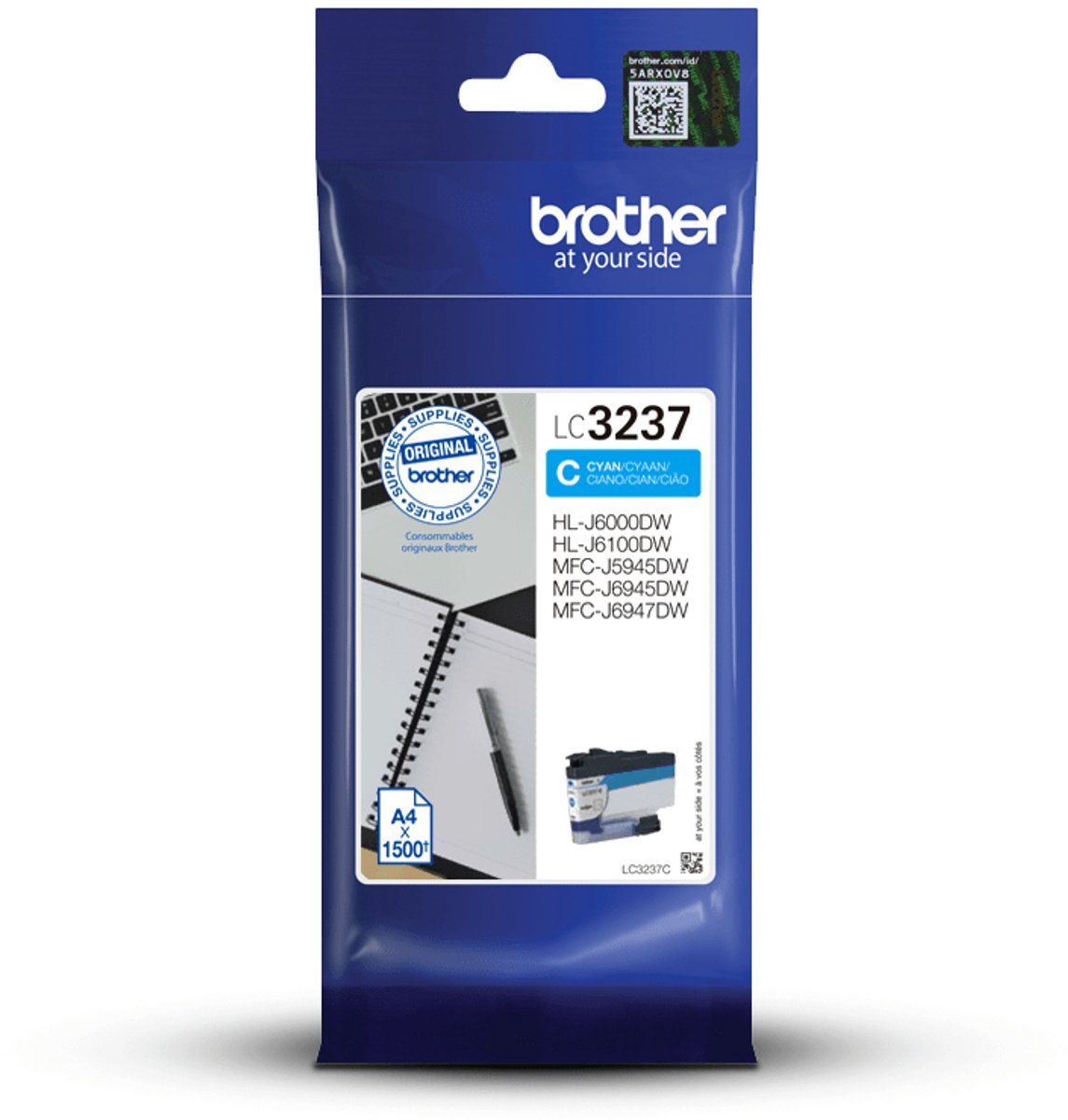Brother LC3237C - Cyaan - origineel - inktcartridge - voor Brother HL-J6000DW, HL-J6100DW, MFC-J5945DW, MFC-J6945DW, MFC-J6947DW