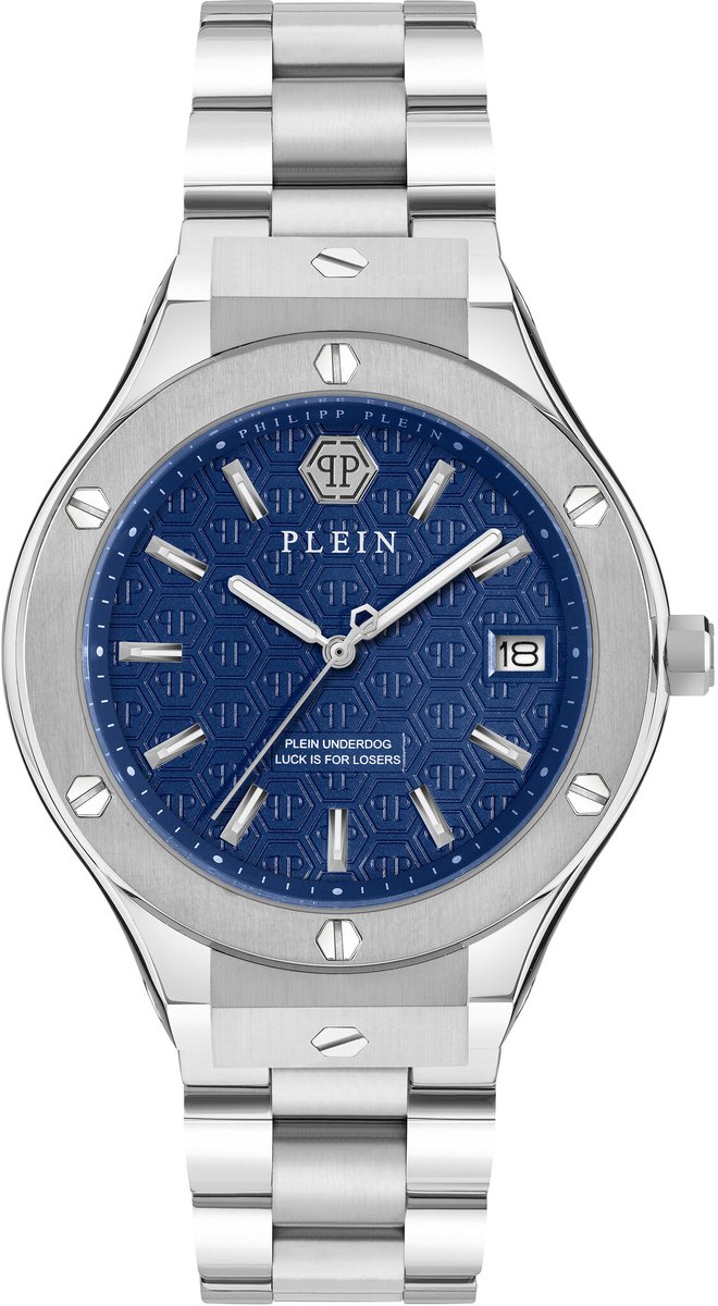 Philipp Plein Plein Underdog PWUFA0425 Horloge - Staal - Zilverkleurig - Ø 44 mm