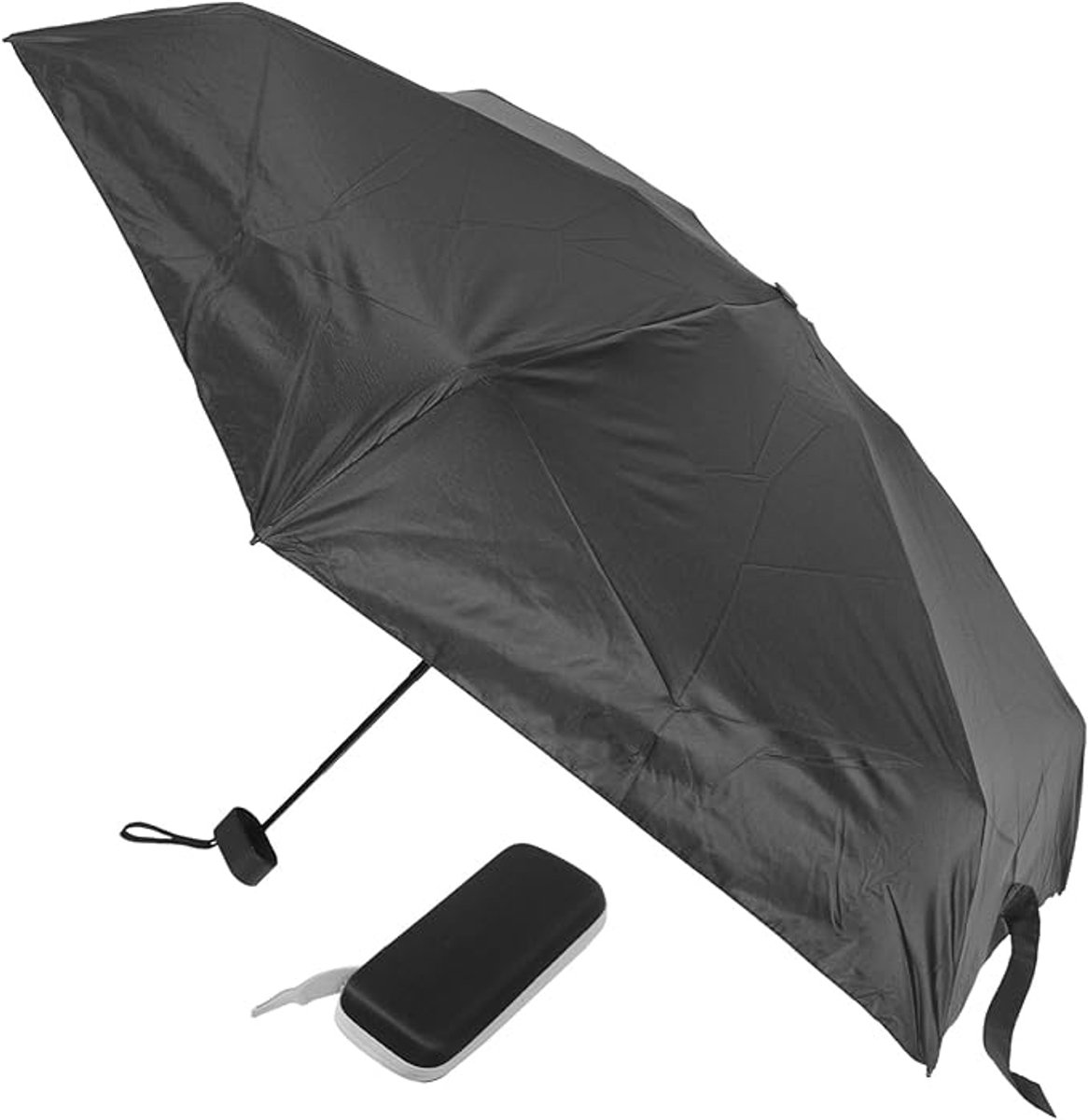 Generieke Capsuleparaplu – Compacte Vouwparaplu 60% Korting | Kleine Regenparaplu voor Buiten, Transparant & Lichtgewicht – Zwart