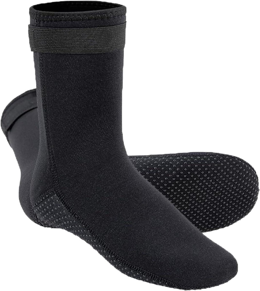 Neopreen watersport sokken met klittenbandsluiting voor snorkelen, surfen en zeilen - Zwart - Maat M