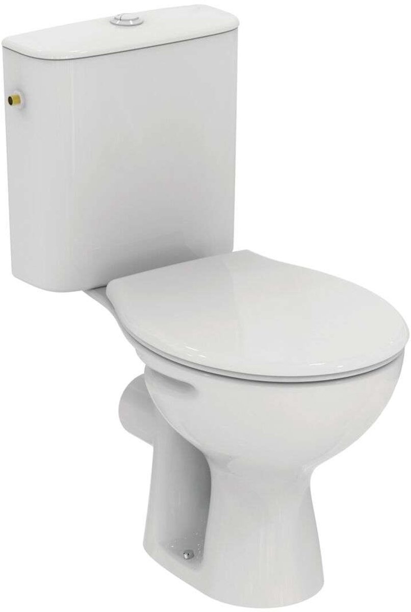 Ideal Standard Alpha - Toilet-combinatie met zitting, vario-afvoer, zij-inlaat, wit W333401