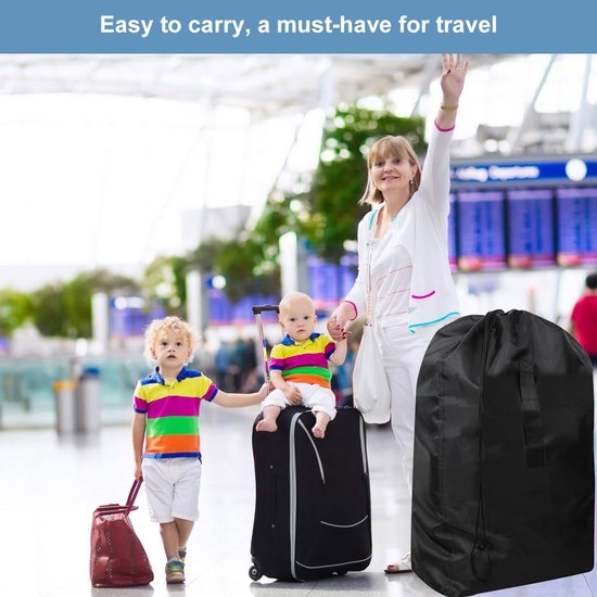 Universele transporttas voor kinderwagens, reistas voor kinderwagens in het vliegtuig, reistas voor kinderwagens, kinderwagentas voor vliegreizen, kinderwagentransporttassen voor treinreizen op de luchthaven (117 x 53 x 33 CM) Cyslmuk van Merkloos — afbeelding 3
