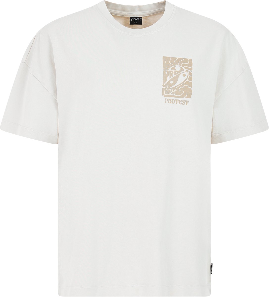 Protest Prtreed T shirt Dames Korte mouwen Ronde hals Relaxed fit Kitoffwhite