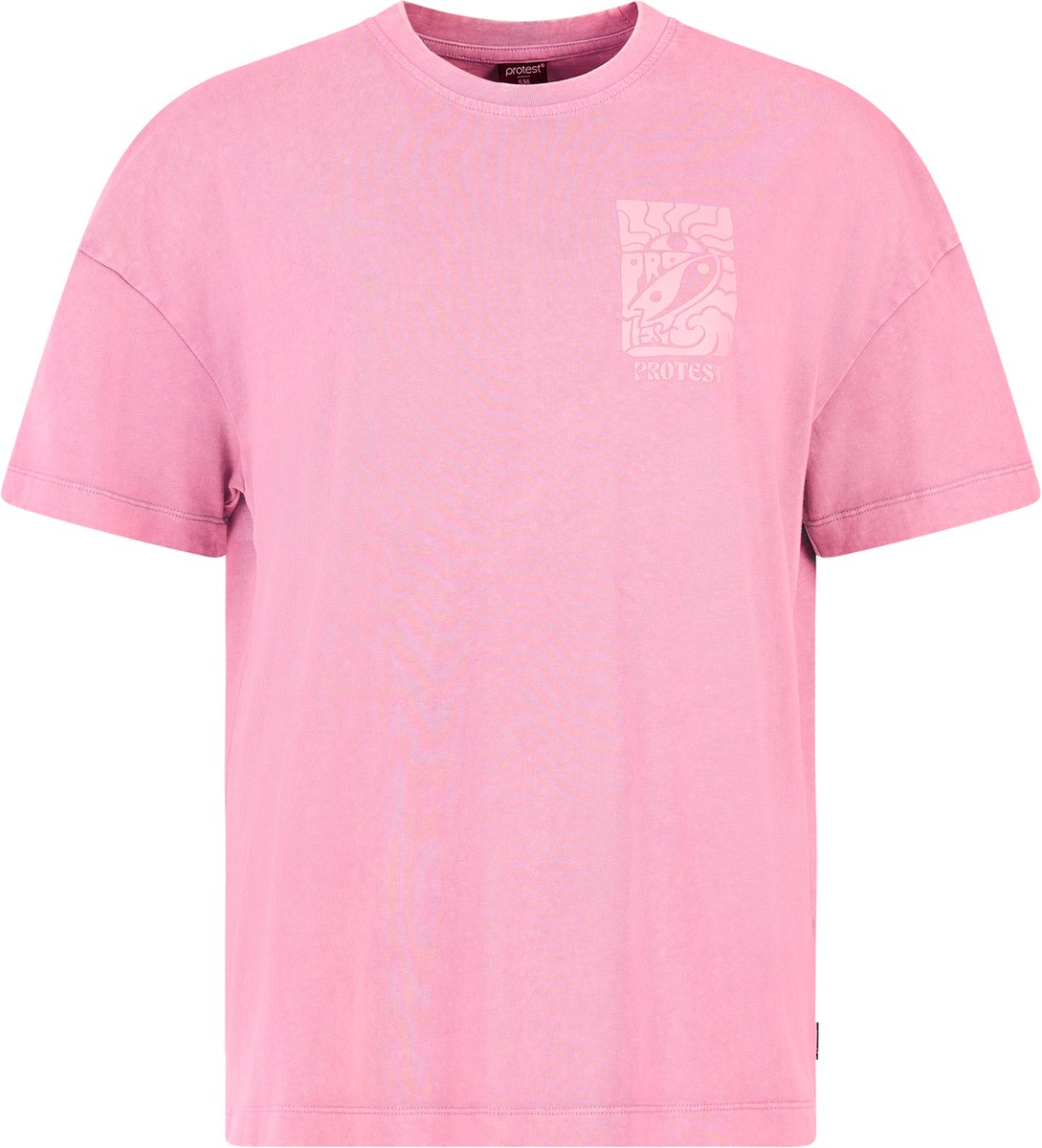 Protest Prtreed T shirt Dames Korte mouwen Ronde hals Relaxed fit Roze