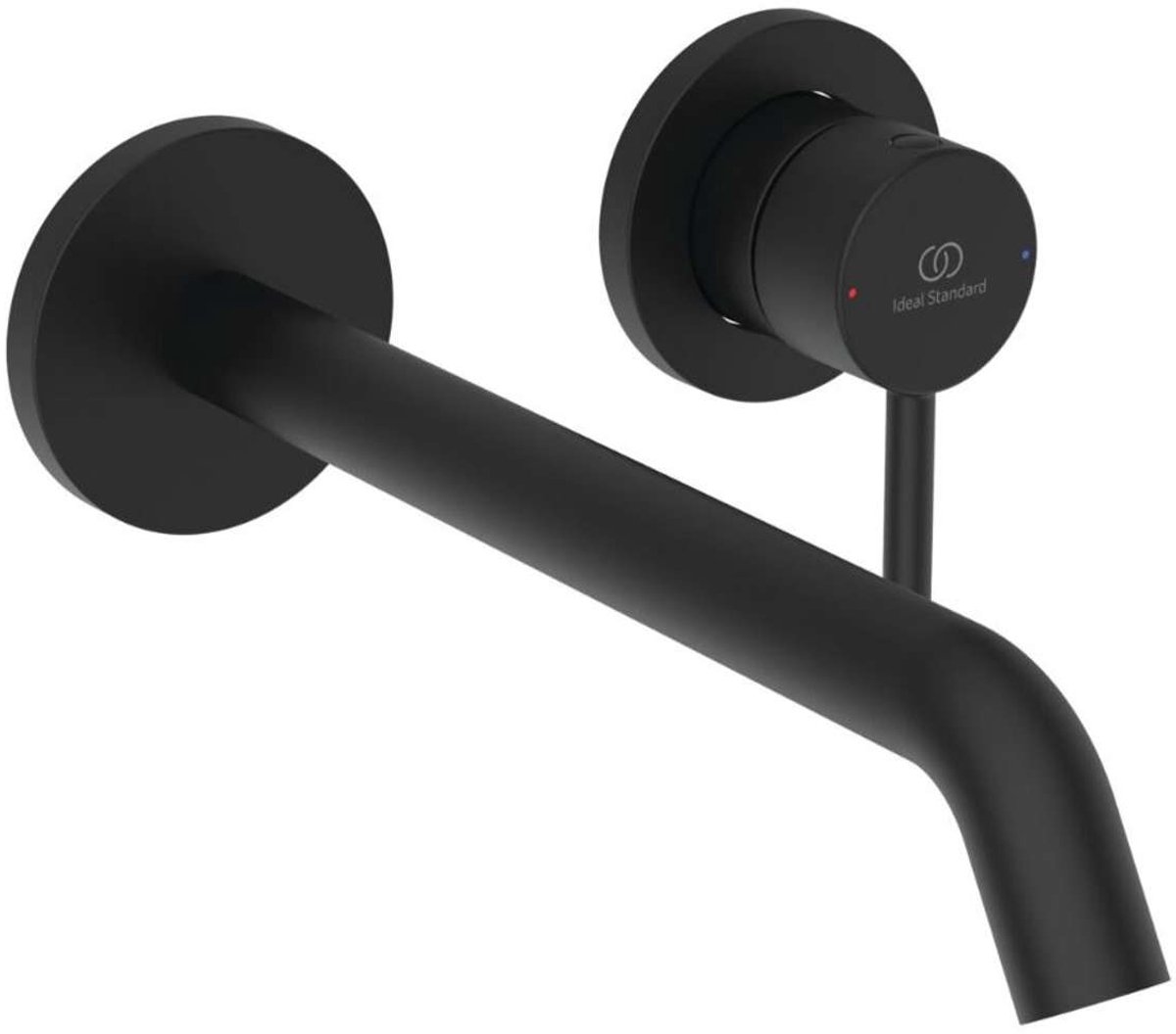 Ideal Standard Ceraline Nuovo - Inbouw wastafelkraan, 2-gats installatie, zijdeglans zwart BD848XG