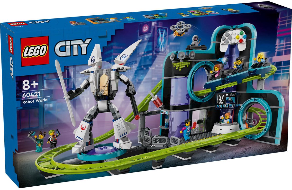 LEGO City Achtbaan in Robotwereld speelgoed - 60421 — afbeelding 2