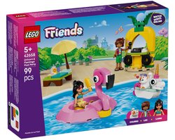 foto van LEGO Friends Zwembadfeestje met Flamingo en Eenhoorn Speelgoed - 42658