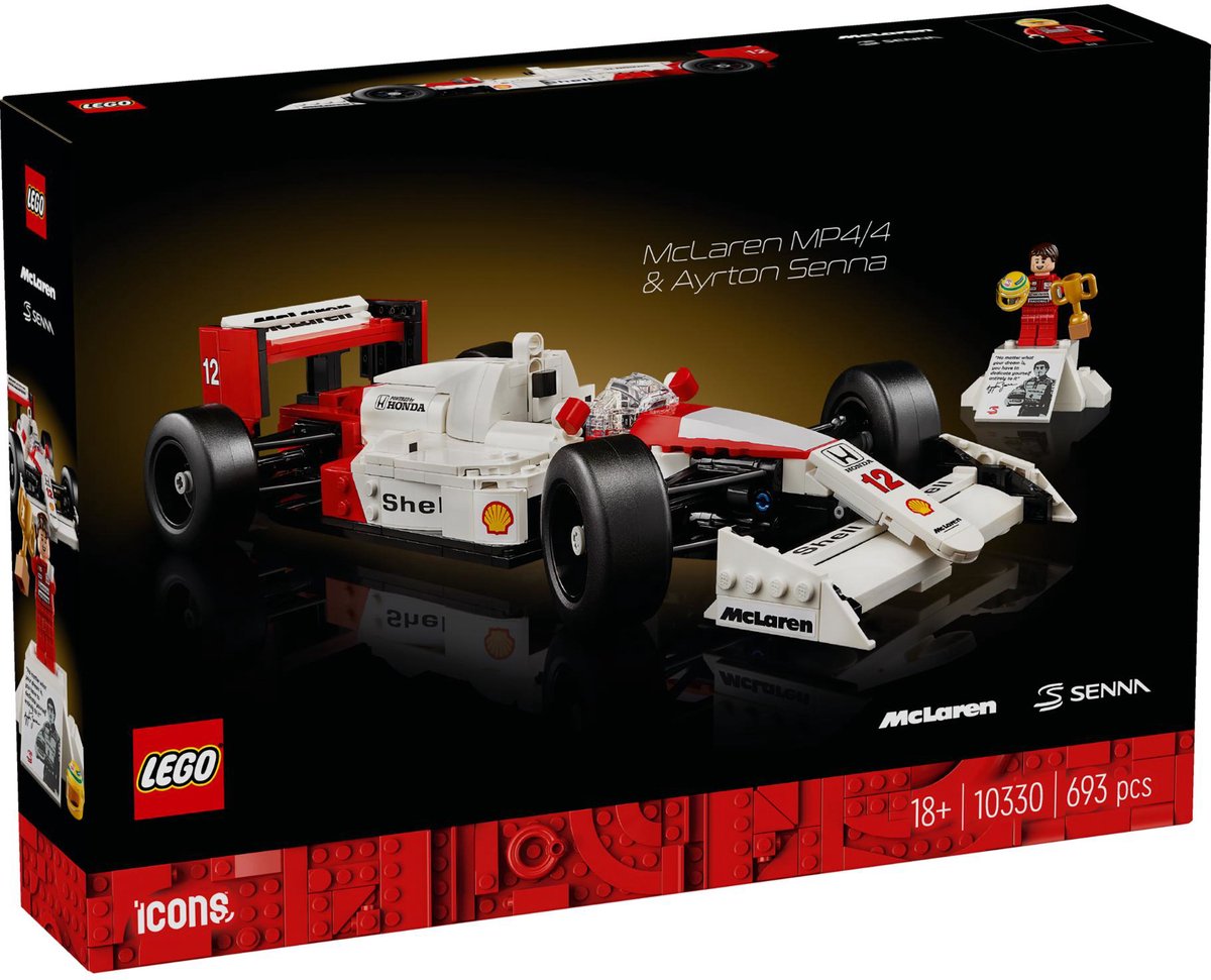 LEGO Icons McLaren MP4/4 en Ayrton Senna - 10330 op Prijzenvolger.com