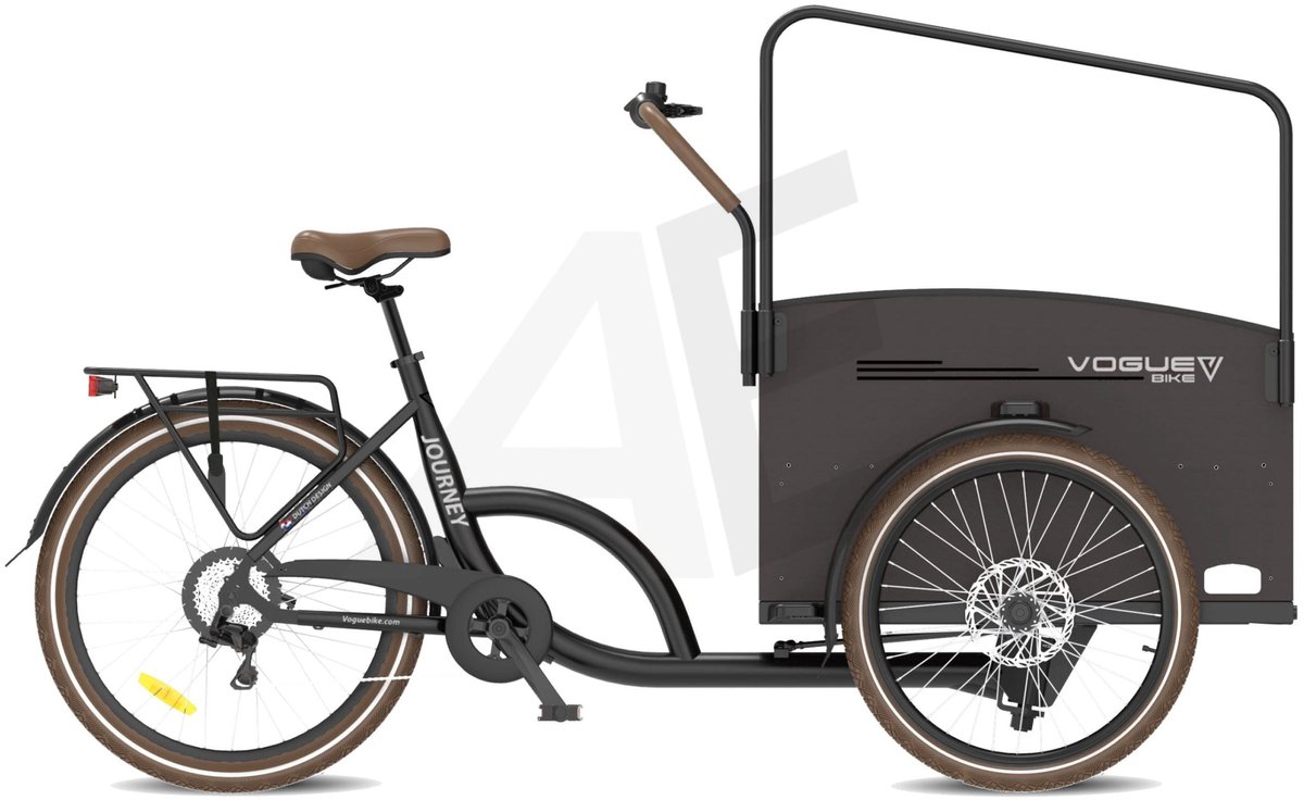 Vogue Bakfiets E-Cargo Journey-S 7DR met Hydraulische Remmen - Zwart - Vogue - €2.162,00